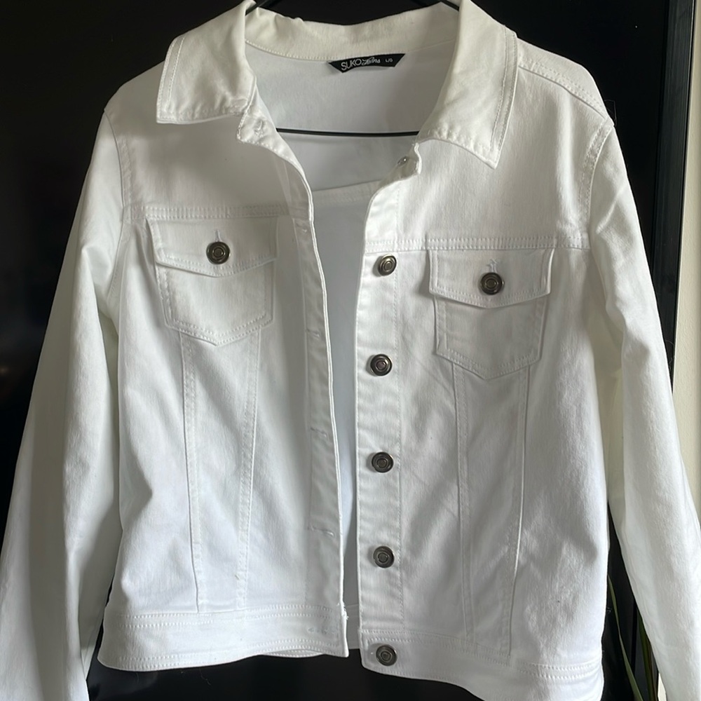 SUKO White Denim Jacket